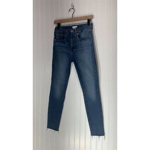 Good American Good Legs Raw Hem Skinny Jeans 10/30 High Rise Classic Minimalist